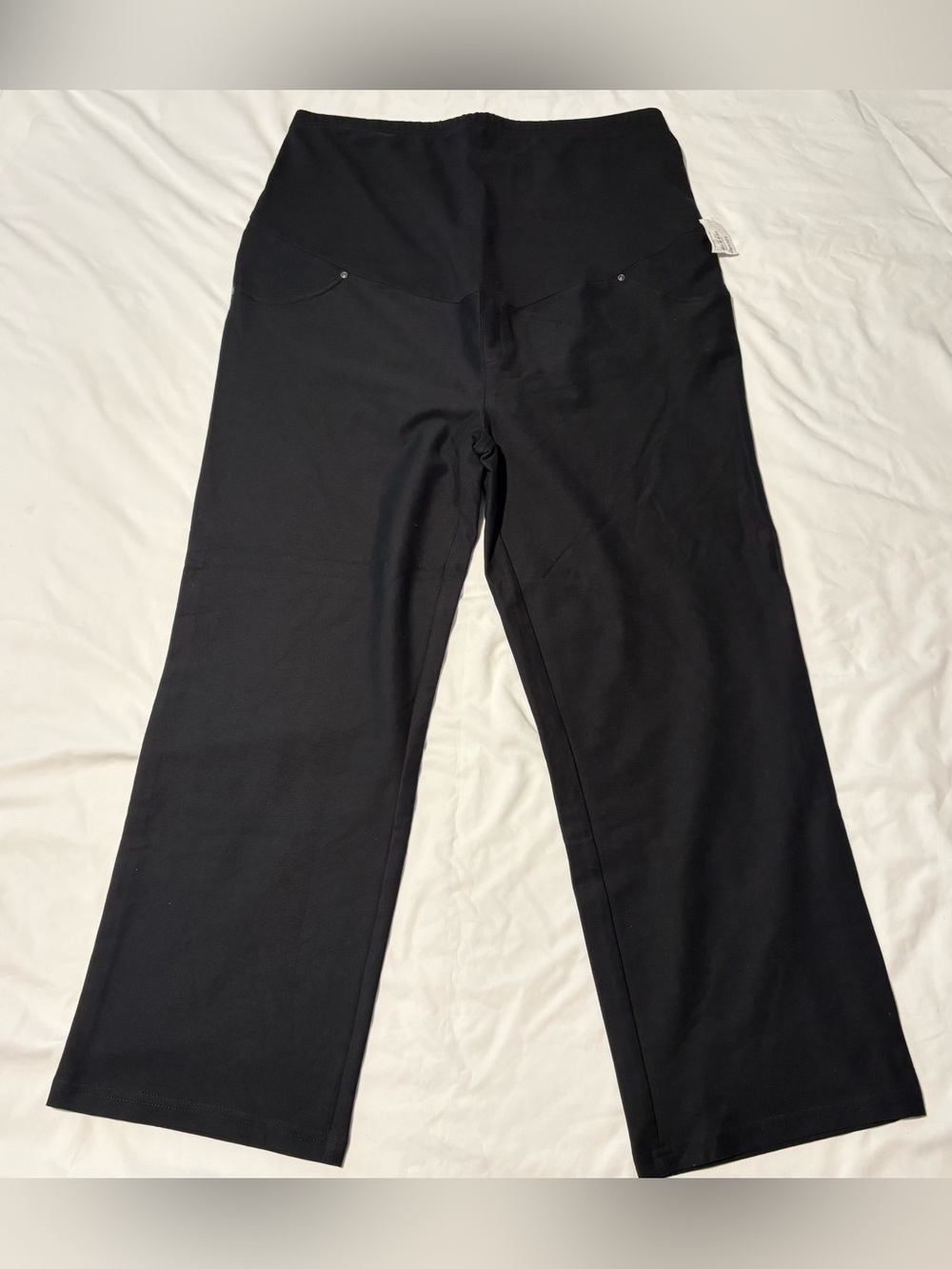 Time and Tru Black Wide-Leg Maternity Pants